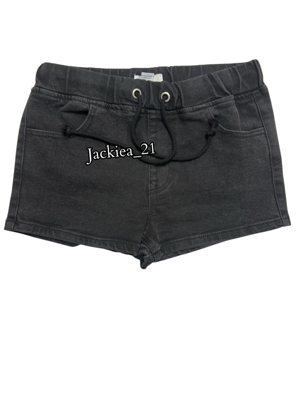 XS Black Women's Drawstring Casual Short Shorts